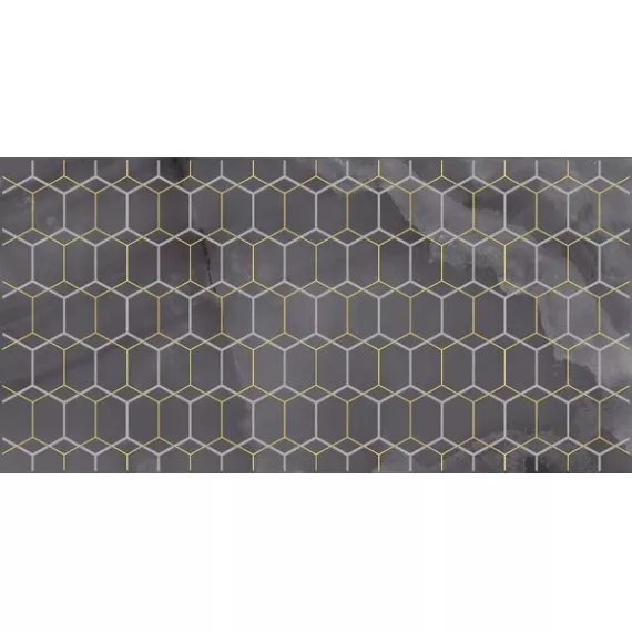 Декор Prime чёрный 25x50 Laparet