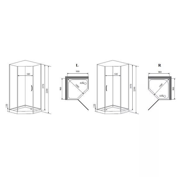 Timo Premium ELTA душевая кабина (90*90*220), шт, изображение 2