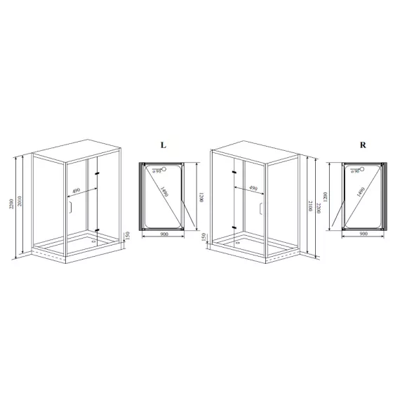 Timo Premium PURO душевая кабина (90*120*220), шт, изображение 2