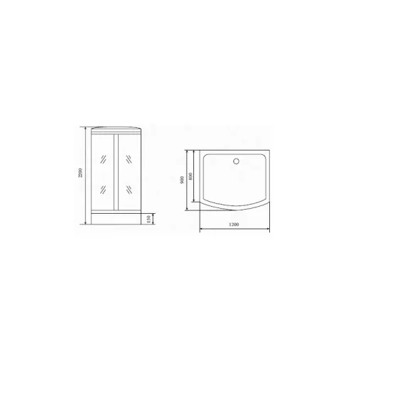 Timo Comfort T-8815 Clean Glass душевая кабина (120*90*220), шт, изображение 2