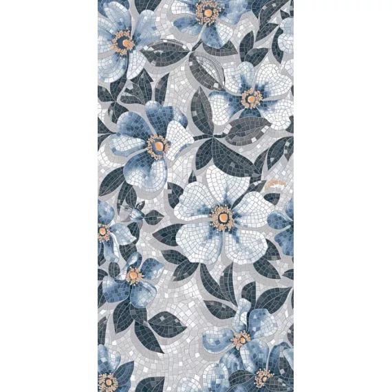 Панно SG591002R Розелла синий декорированный лаппатированный Ковер 119.5x238.5 Kerama Marazzi