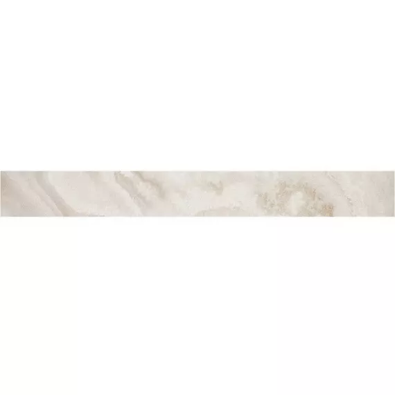 Бордюр из керамогранита Atlas Concorde Supernova Onyx Pure White Listello Lappato 590х73 мм